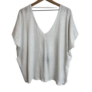 CHASER WHITE V-NECK WOMEN BLOUSE SIZE MEDIUM BRAND NEW WITH TAGS
